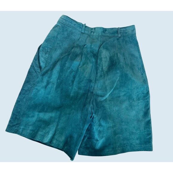 Vintage AMERICAN EAGLE 1990s Suede Knee Length Shorts Sz 25 - Picture 6 of 8